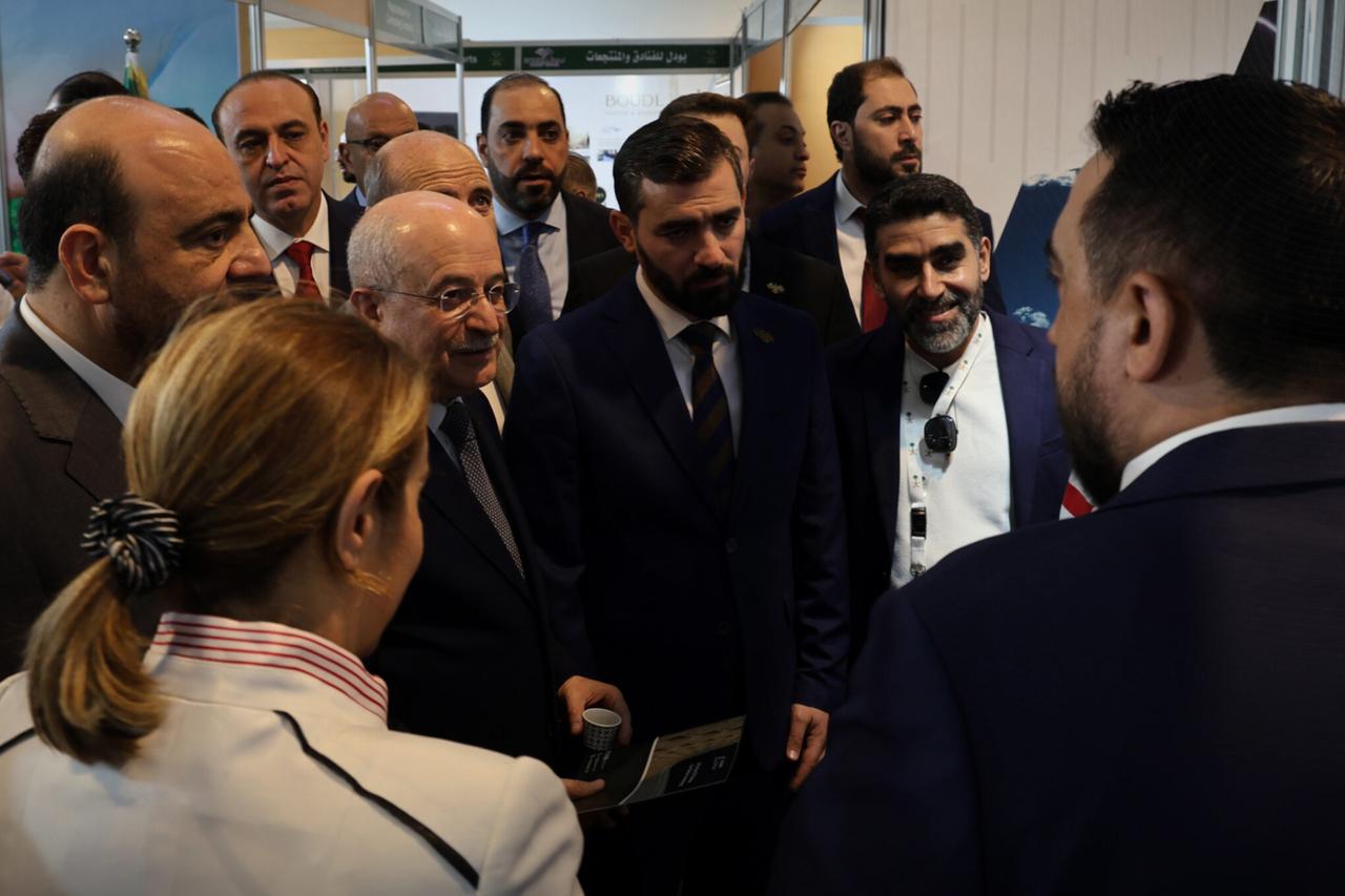 The Minister of Transport visits the Turkish pavilion at the Damascus International Fair, in Damascus, Syria, on September 1, 2025 . (SANA photo)