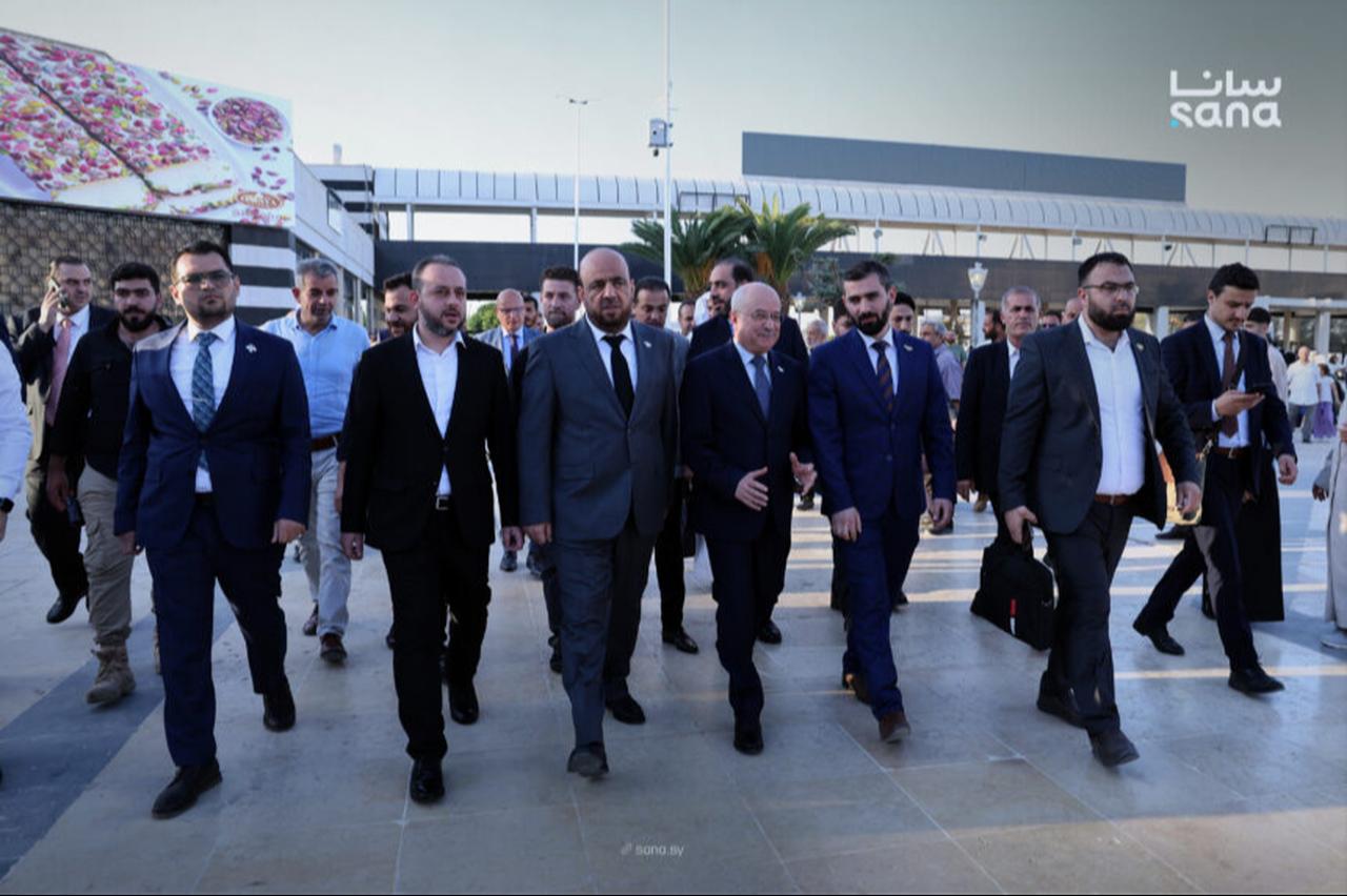 The Minister of Transport visits the Turkish pavilion at the Damascus International Fair, in Damascus, Syria, on September 1, 2025 . (SANA photo)