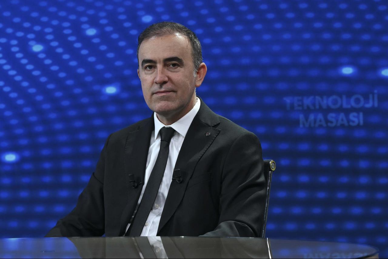 Yongatek Microelectronics General Manager Ali Baran speaking at the state-run Anadolu Agency's (AA) Technology Desk, September 1, 2025. (AA Photo)