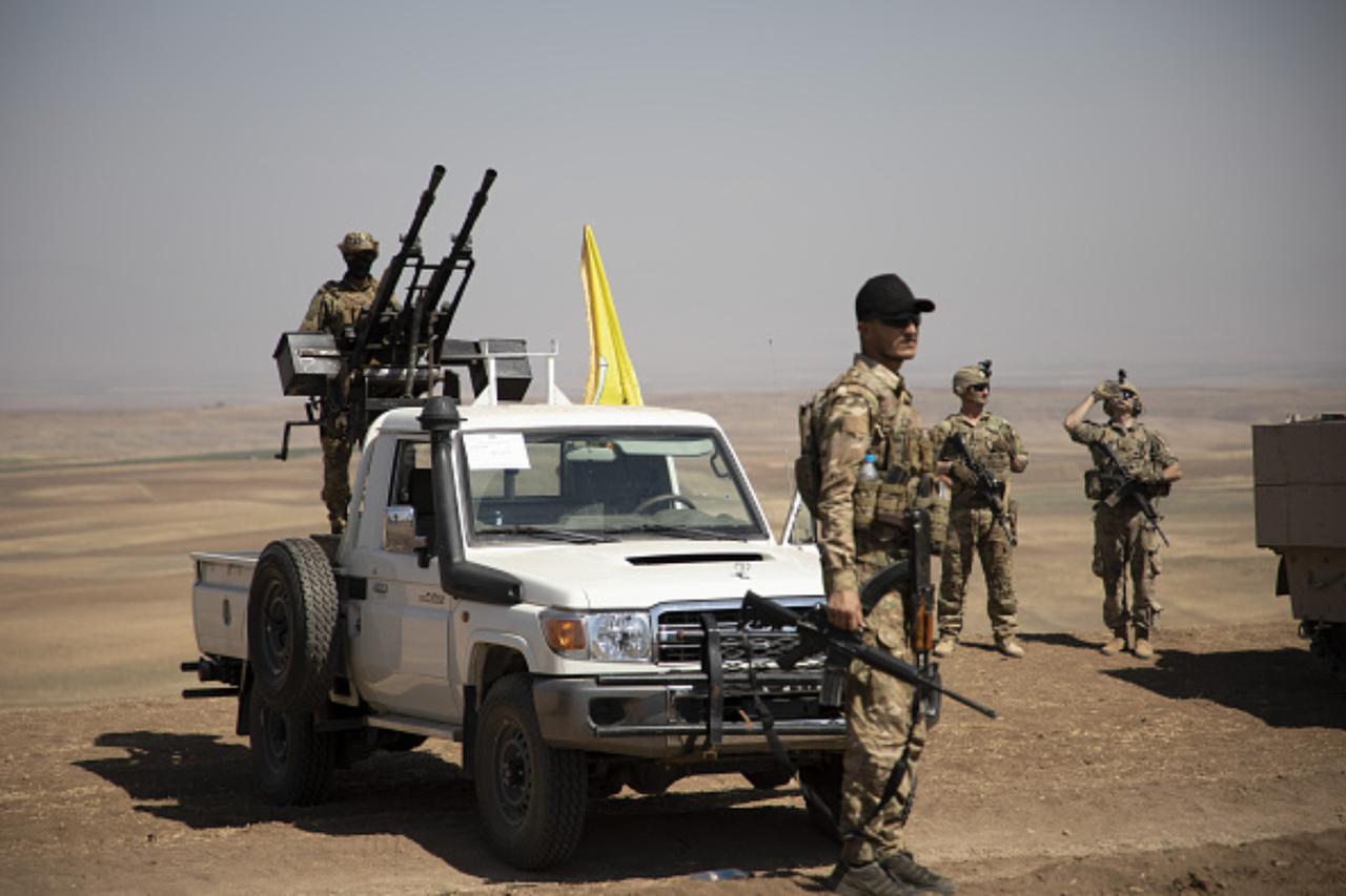 US forces provide military training to members of the YPG/SDF in the al-Malikiyah district in the al-Hasakah province, Syria, September 7, 2022. (AA Photo)