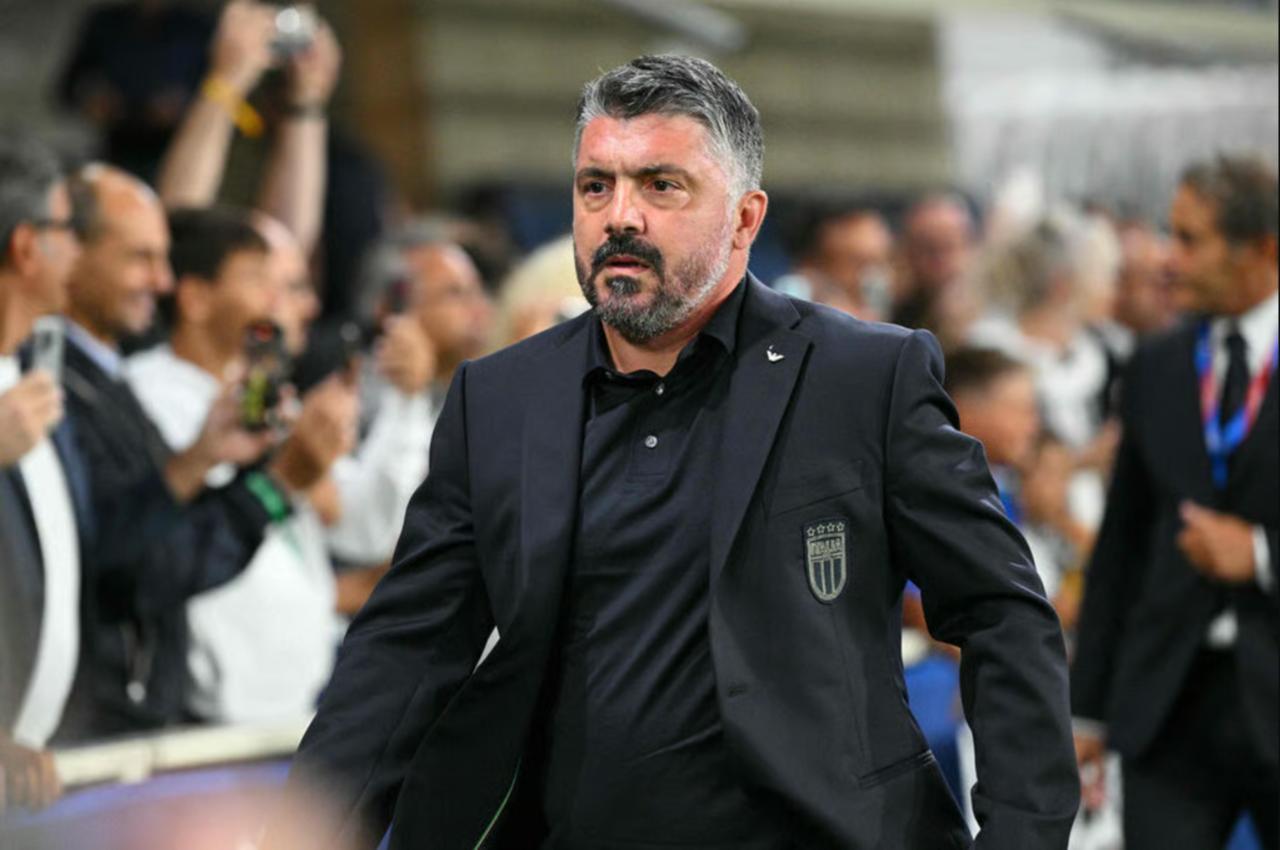 Italy national football team's coach Gennaro Gattuso, accessed on Sep. 10, 2025. (AFP Photo)