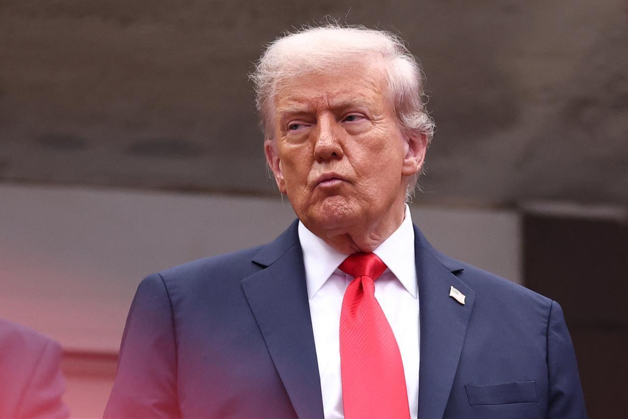 US President Donald Trump attends the mens singles final tennis match between Spain’s Carlos Alcaraz and Italy’s Jannik Sinner on the last day of the US Open tennis tournament at the USTA Billie Jean King National Tennis Center in New York City, September 7, 2025. (AFP Photo)