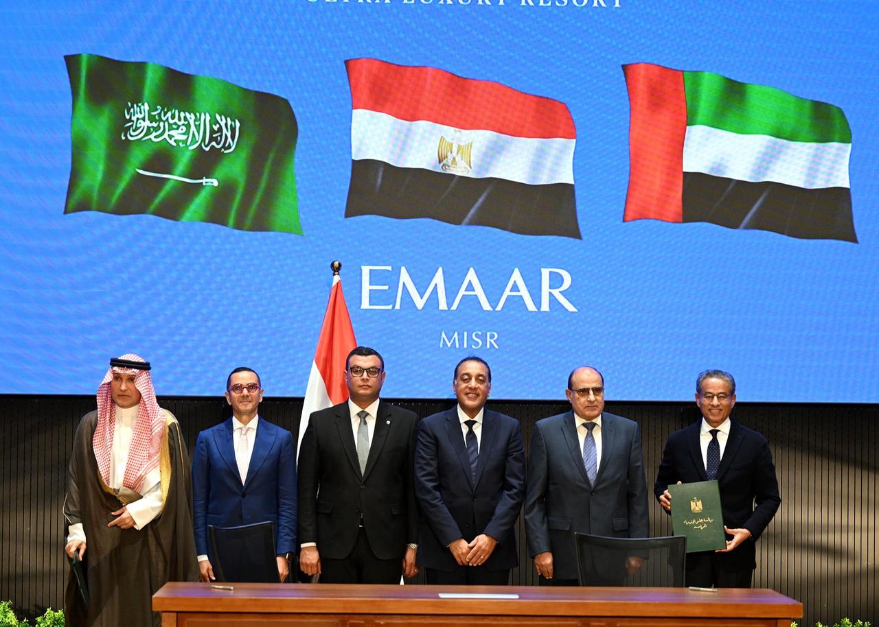 Emaar Misr and City Stars Sign Contracts for Egypt’s Largest Red Sea Tourism Project, “Marassi Red Sea,” September 7 ,2025 . (Photo via Facebook / @the Office of the Egyptian Prime Minister)