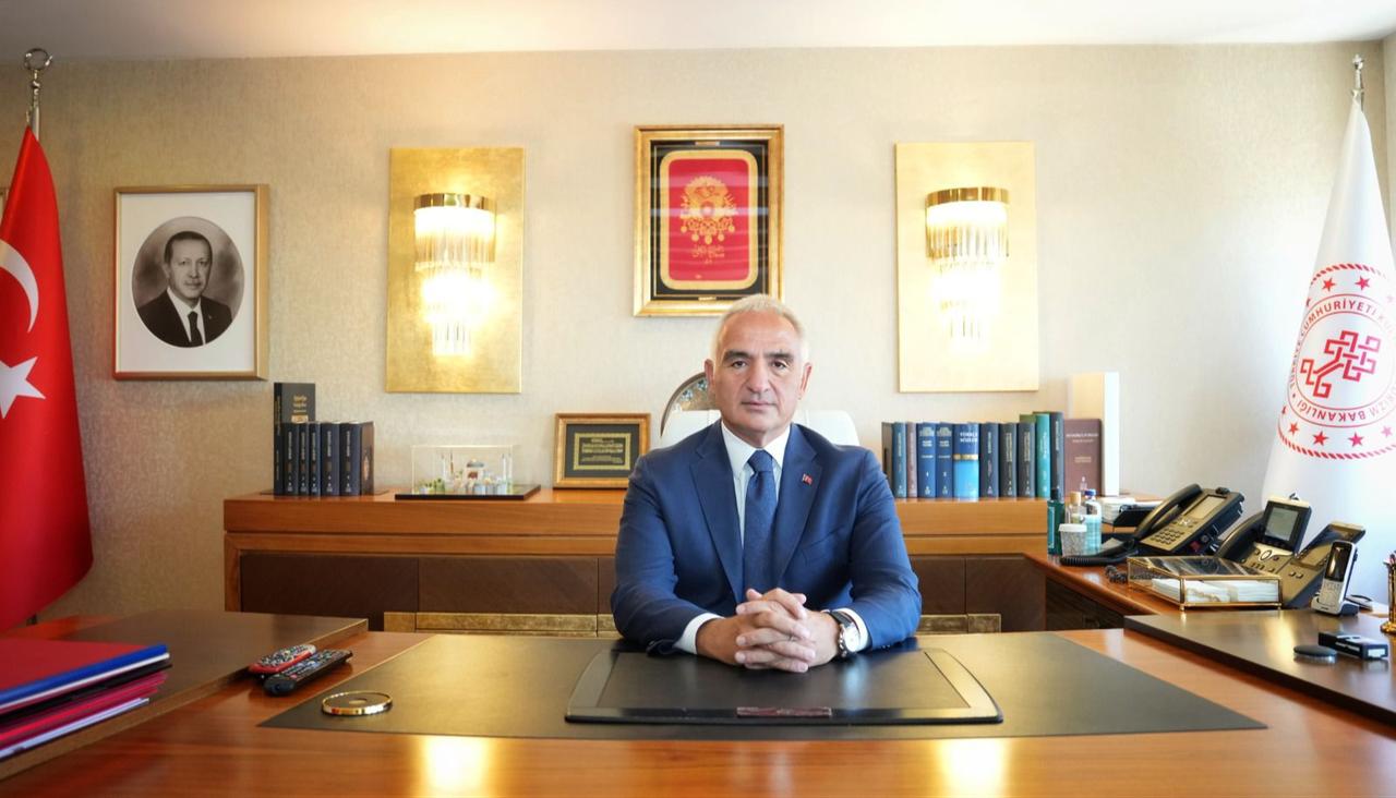 Minister of Culture and Tourism Mehmet Nuri Ersoy at his office in Ankara, Türkiye. (Photo via Ministry of Culture and Tourism)