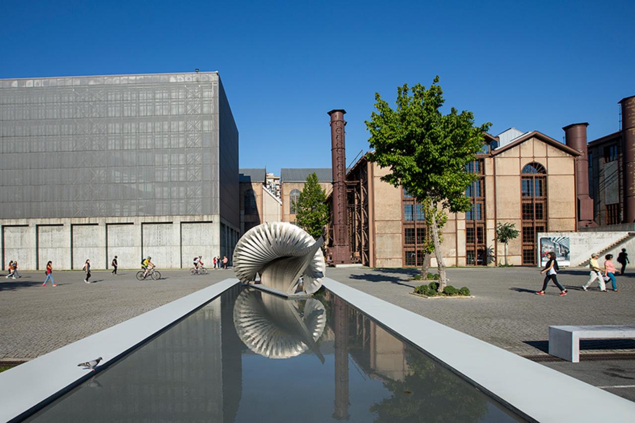 Students walk across the Santralistanbul campus of Istanbul Bilgi University in Türkiye. (Photo via bilgi.edu.tr)