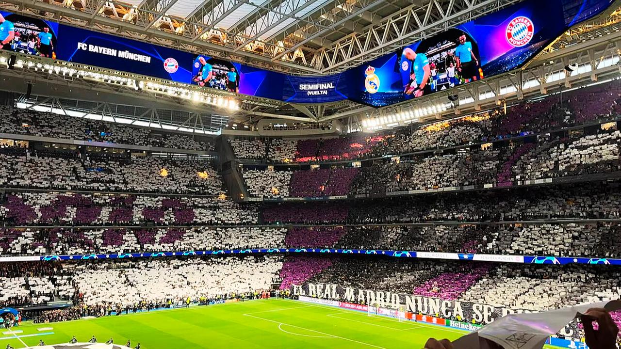 Santiago Bernabeu Stadium with a retractable roof, seating capacity of around 83,186 in Madrid, Spain, accessed on Sep. 13, 2025. (Photo via Wiki Commons)