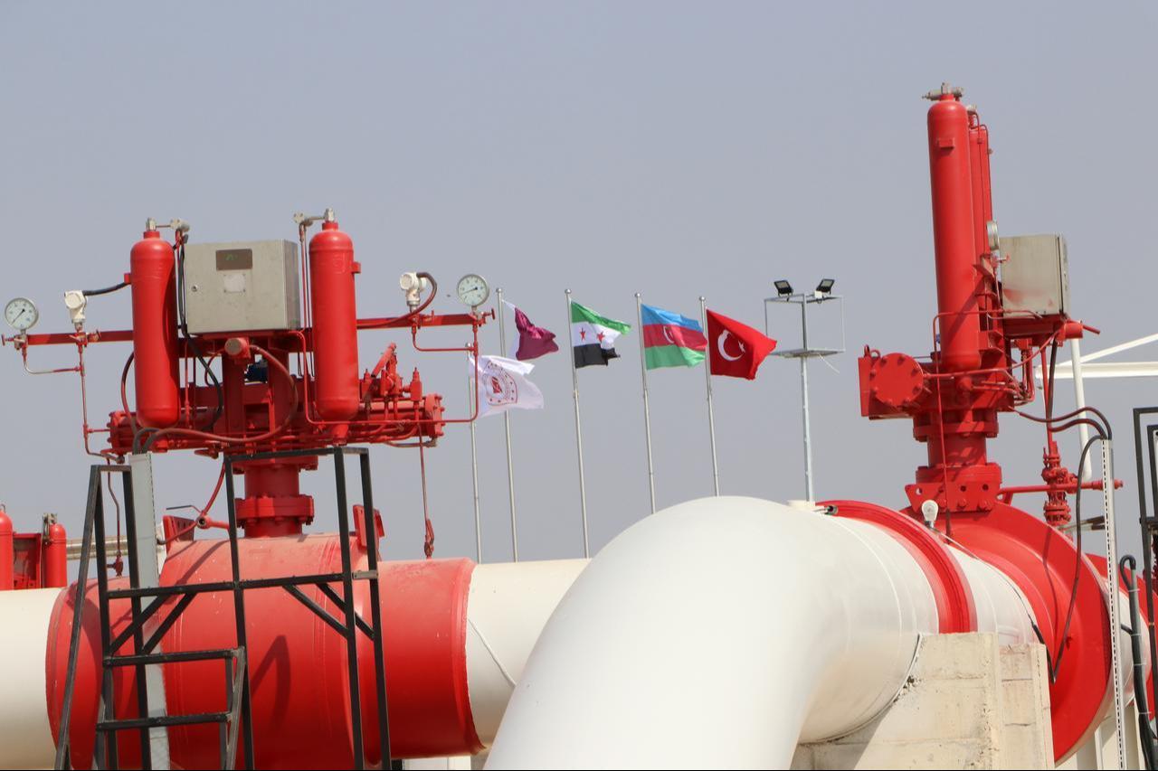 A view of the opening ceremony of the Türkiye-Syria Natural Gas Pipeline in Kilis, Türkiye, on August 02, 2025. (AA Photo)