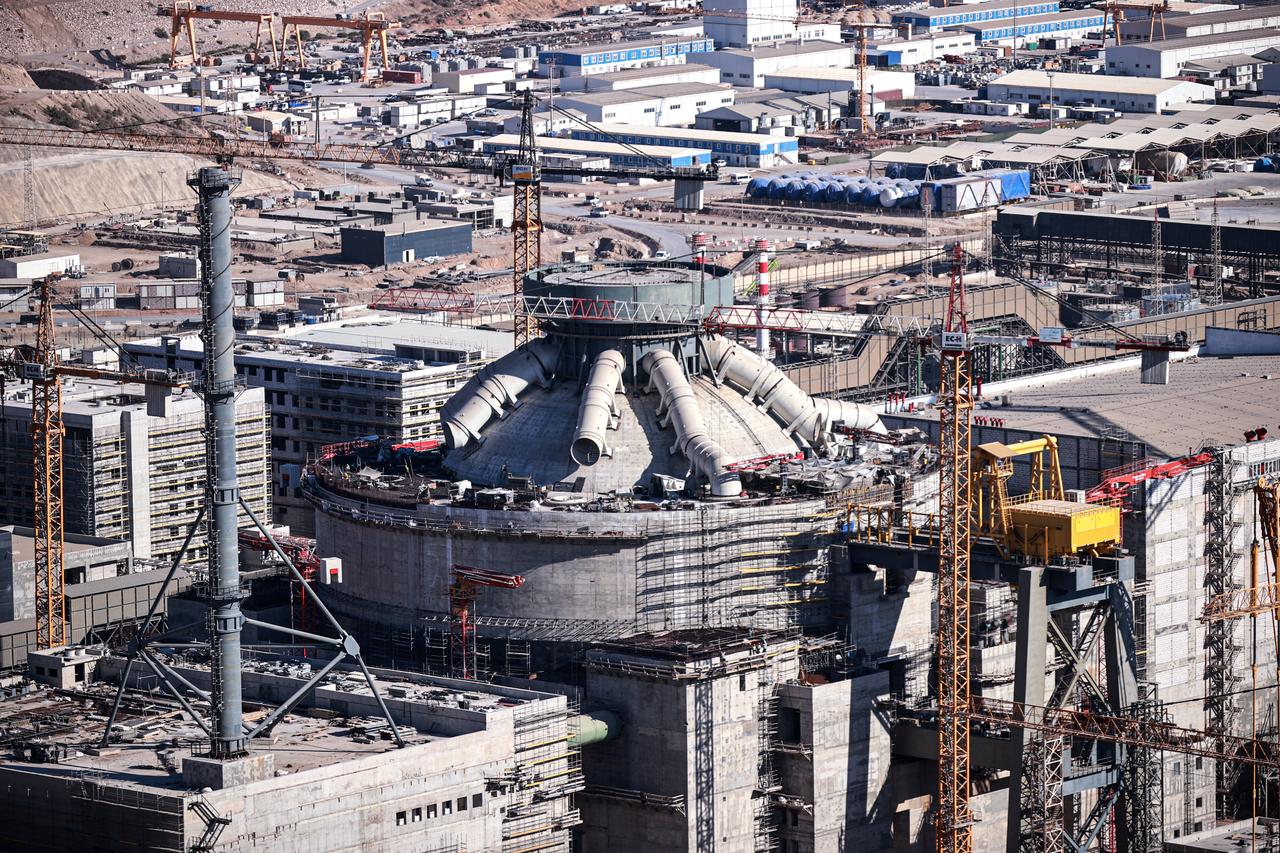 A view of construction works at the first unit of the Akkuyu Nuclear Power Plant in Mersin, southern Türkiye, September 14, 2025. (AA Photo)