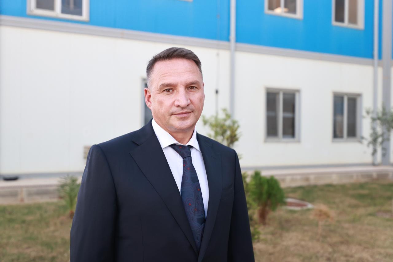 Sergey Butckikh, General Manager of Akkuyu Nuclear JSC at the Akkuyu Nuclear Power Plant site in Mersin, southern Türkiye, September 14, 2025. (AA Photo)