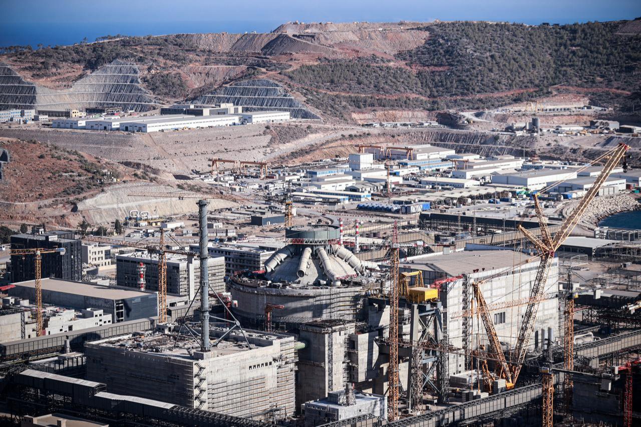 Aerial view of the Akkuyu Nuclear Power Plant site on the Mediterranean coast in Mersin, Türkiye, September 14, 2025. (AA Photo)