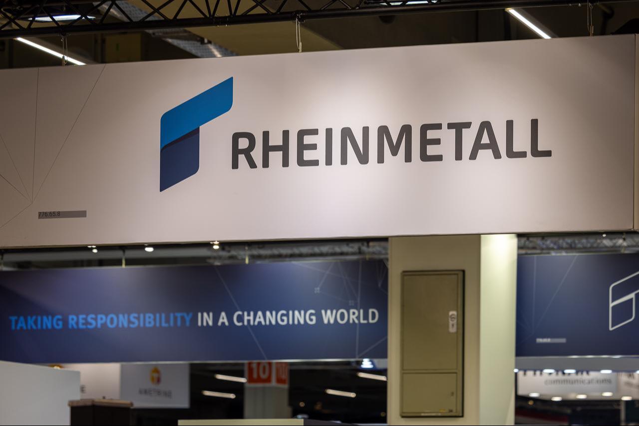German defense company Rheinmetall's company logo. (Adobe Stock Photo)