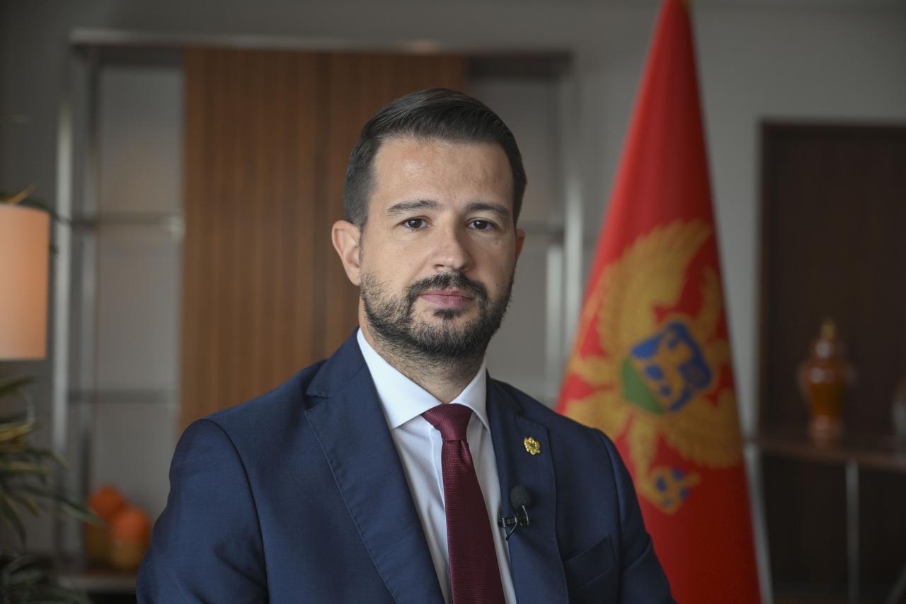 Montenegro President Jakov Milatovic speaks during an interview in Istanbul, Türkiye, September 11, 2025. (AA Photo)