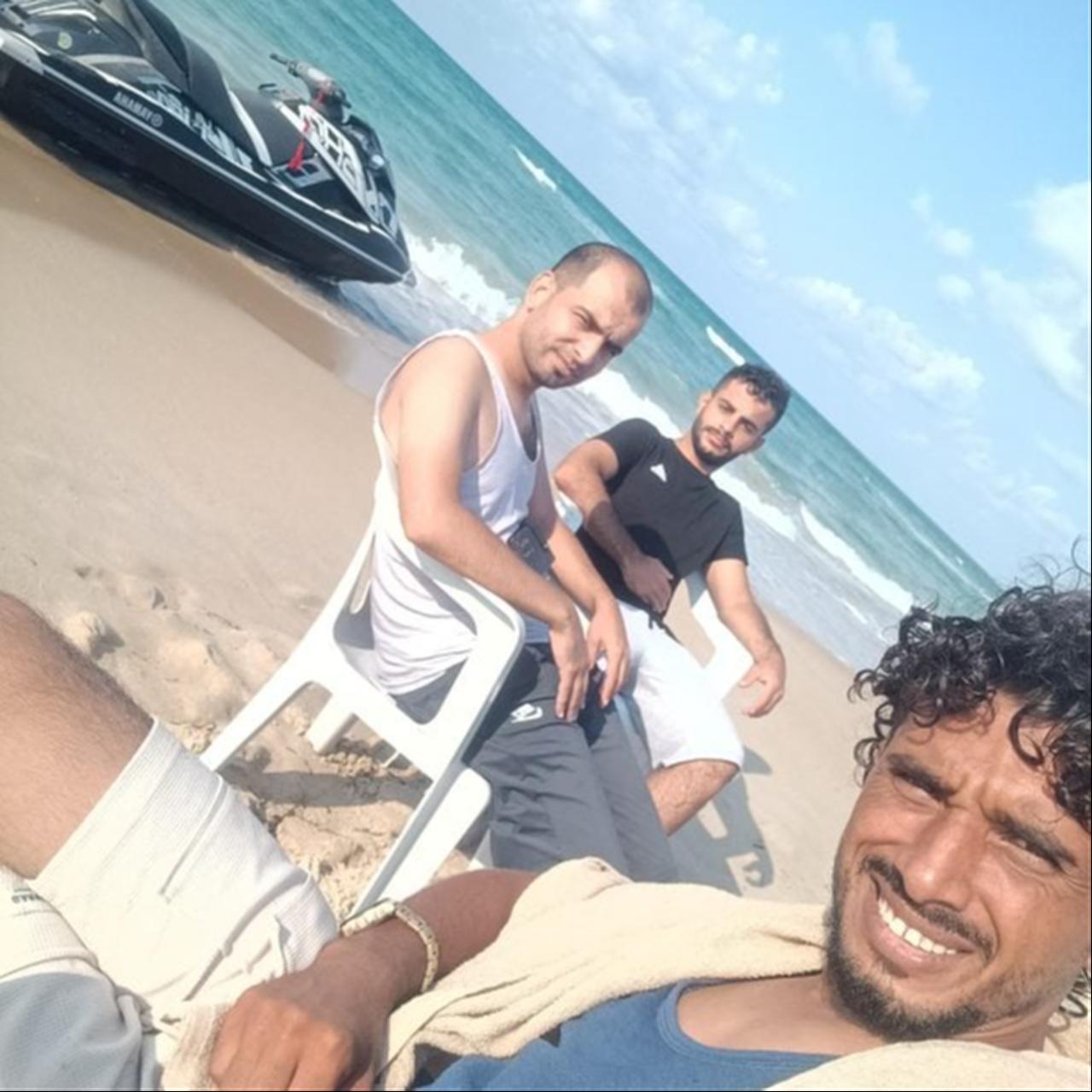 Muhammad Abu Dakha, a 31-year-old Palestinian from Gaza, poses for a selfie before sailing with two other Palestinian migrants to Lampedusa, Italy, on a jet ski to seek asylum, near Khums, Libya, August 17, 2025.(Reuters Photo)