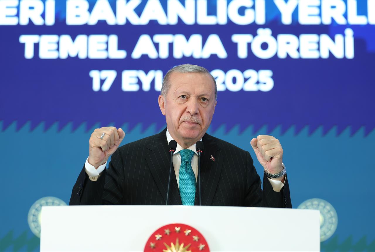 Turkish President Recep Tayyip Erdogan attends the Groundbreaking Ceremony of the Ministry of Foreign Affairs Campus in Ankara, Türkiye, September 17, 2025. (Turkish Presidency)