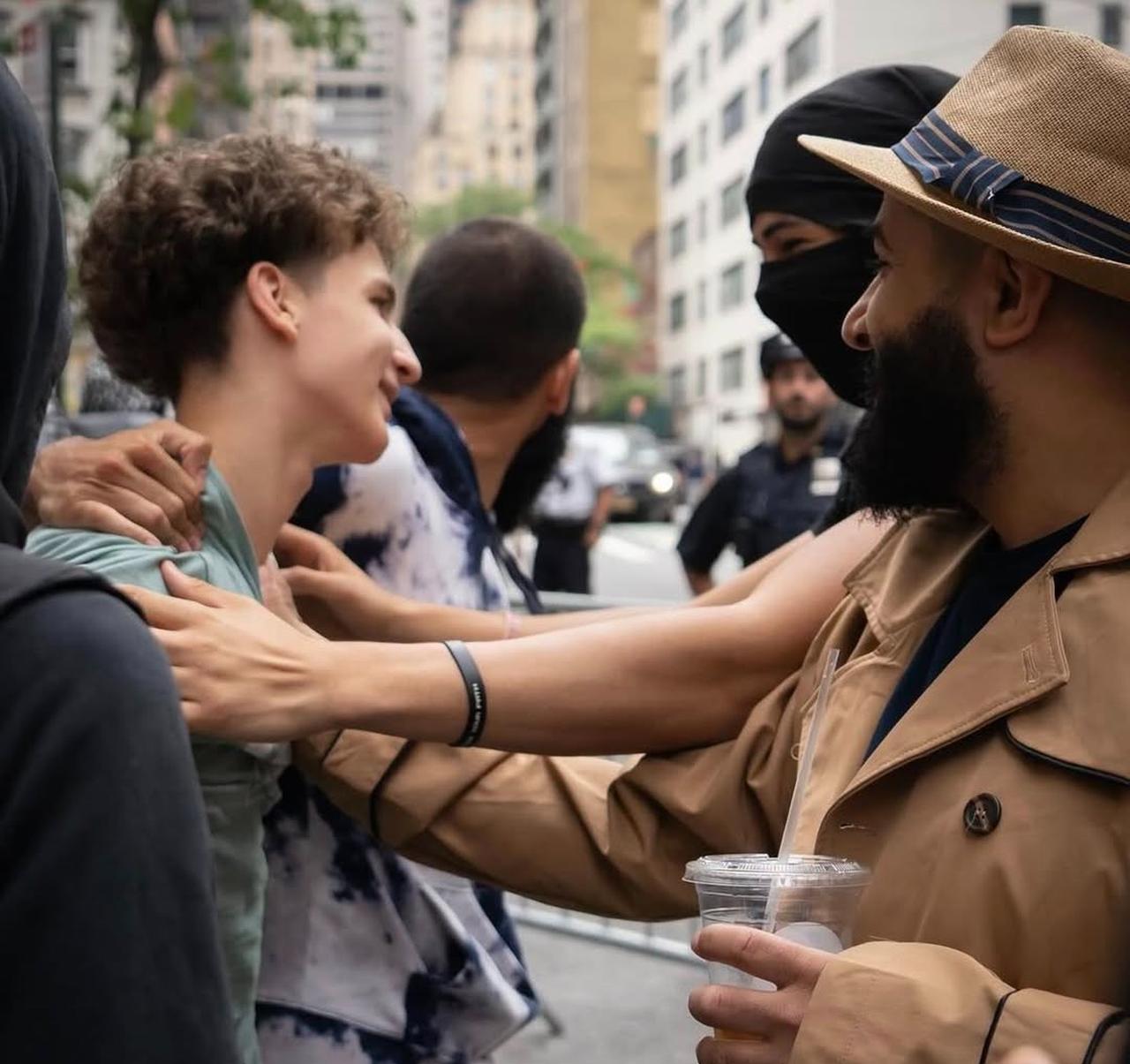 Ali Al-Sammak after being released following a Gaza protest in New York on August 22, 2025. (Photo via Instagram / @kimosmak)