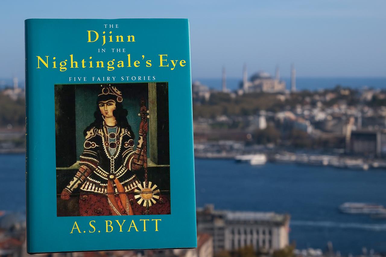 A.S. Byatt’s  The Djinn in the Nightingale’s Eye  with Istanbul’s Bosphorus and Hagia Sophia in the background, Istanbul, Türkiye, September 19, 2025. (Photo by Selin Hacialioglu/Türkiye Today)