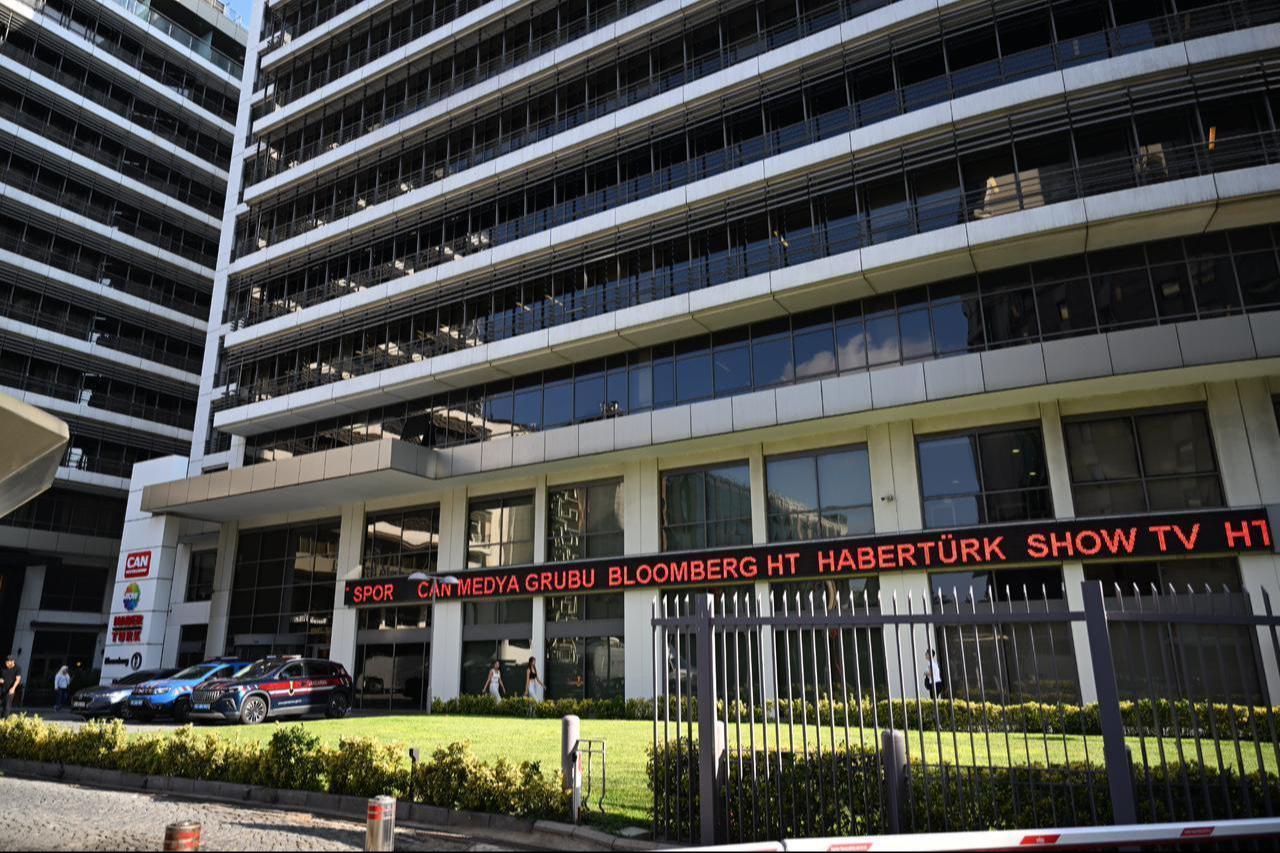 Photo shows the entrance to Can Holdings Haberturk, Bloomberg and Show TV offices. (AA Photo)