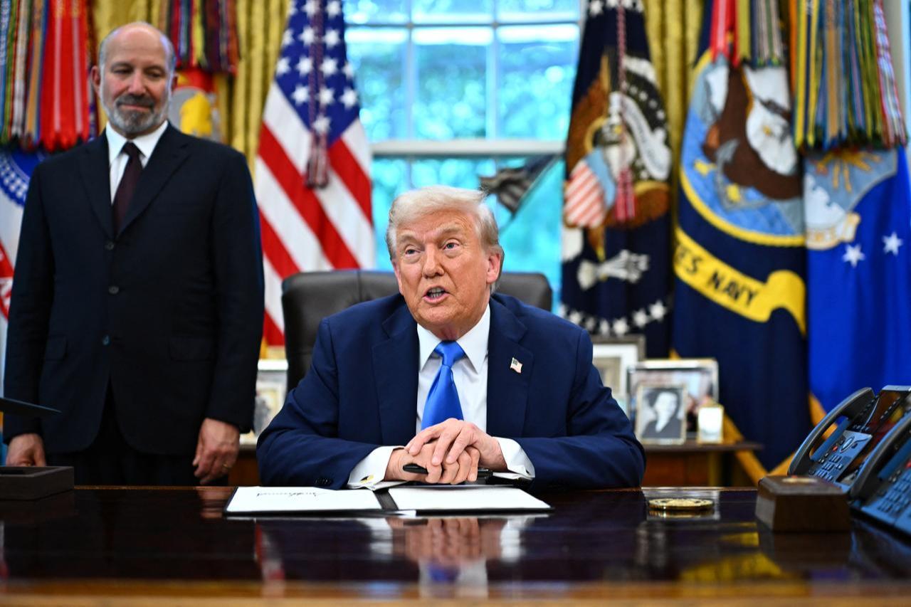 US President Donald Trump speaks before signing an executive order in the Oval Office at the White House in Washington, DC, September 19, 2025. (AFP Photo)