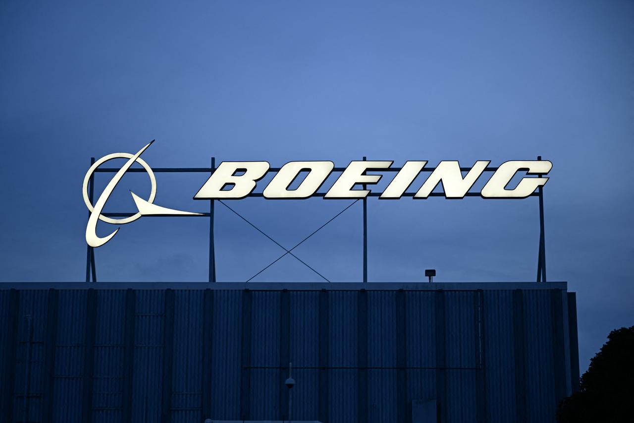 The Boeing Co. logo is displayed on top of company offices near Los Angeles International Airport in El Segundo, California, January 18, 2024. (AFP Photo)
