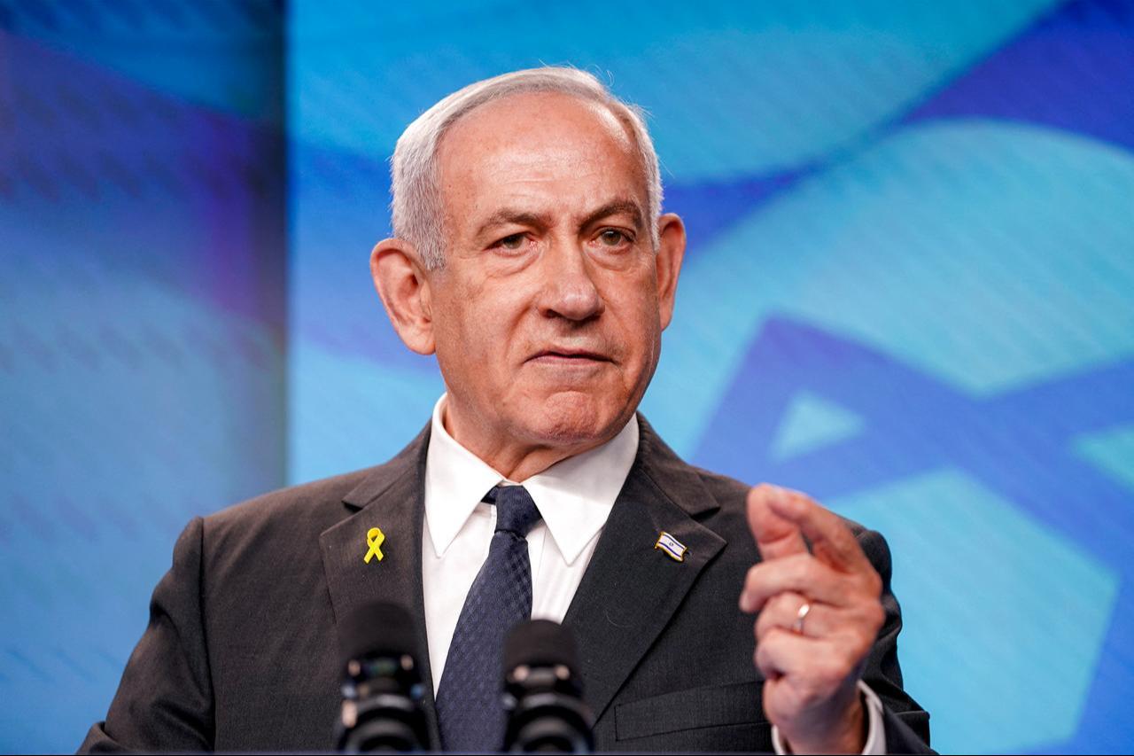 Israel's Prime Minister Benjamin Netanyahu speaks during a joint press conference with the US Secretary of State in Jerusalem, Sept. 15, 2025. (AFP Photo)