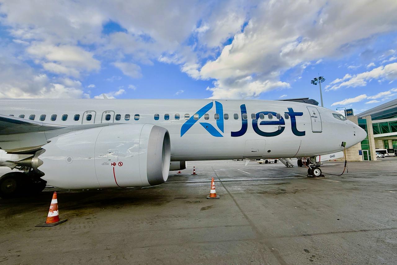 An AJet Boeing 737 aircraft parked at Esenboga Airport in Ankara, Türkiye. (Courtesy of AJet)