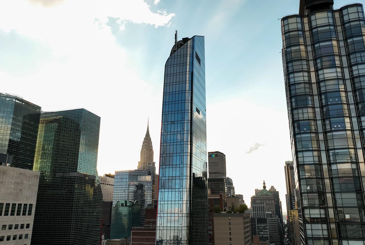 An aerial view of the Turkevi Center in New York, United States on September 14, 2022. (AA Photo)