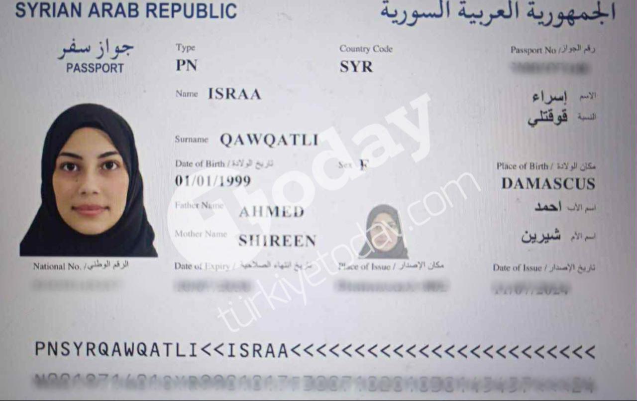 Fake ID the woman gave to Haitham, claiming it was her real passport (Photo by Haitham; provided to Türkiye Today)