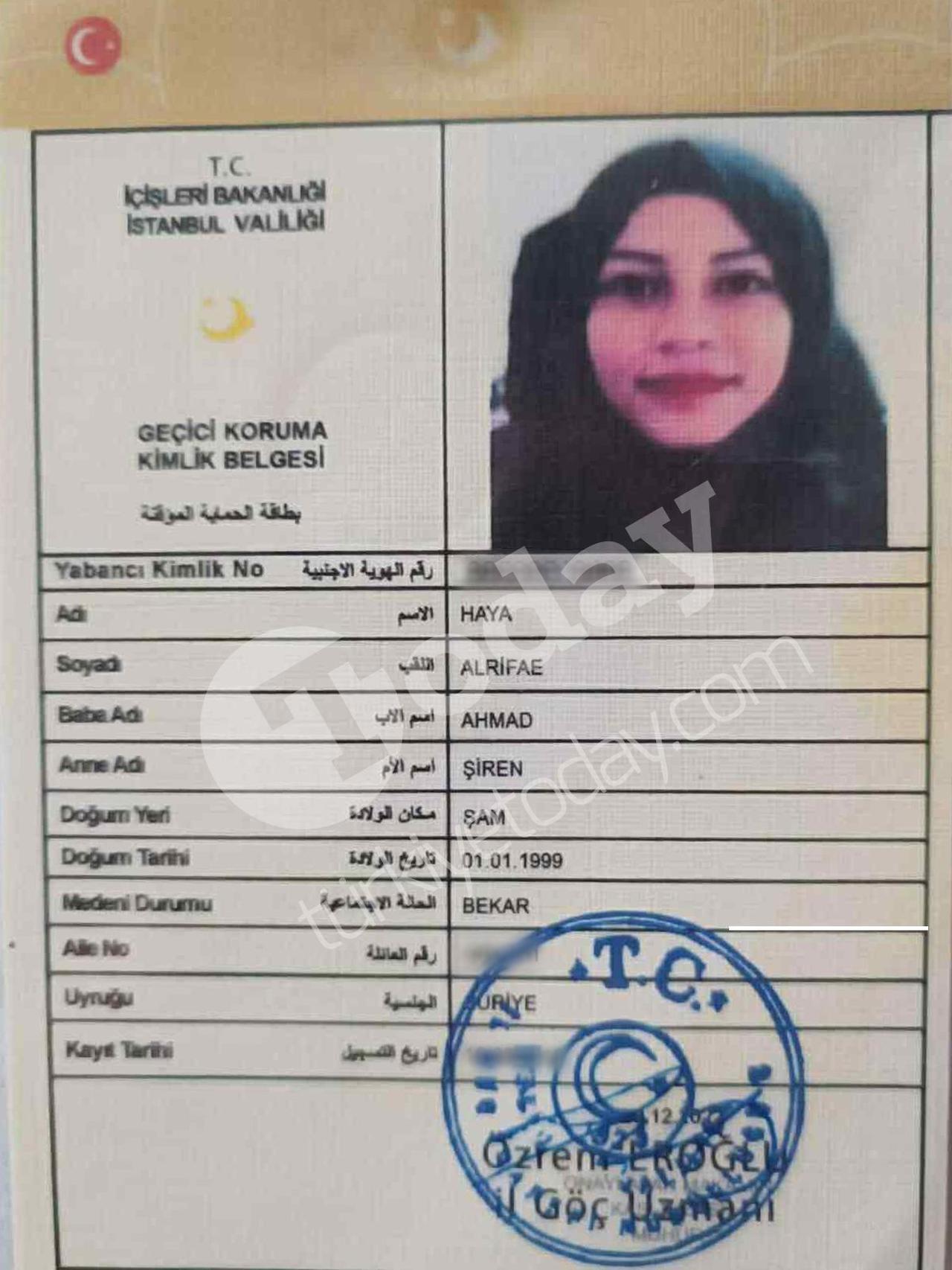 Raghad Awad’s fake ID allegedly used to defraud men. (Photo provided to Türkiye Today)