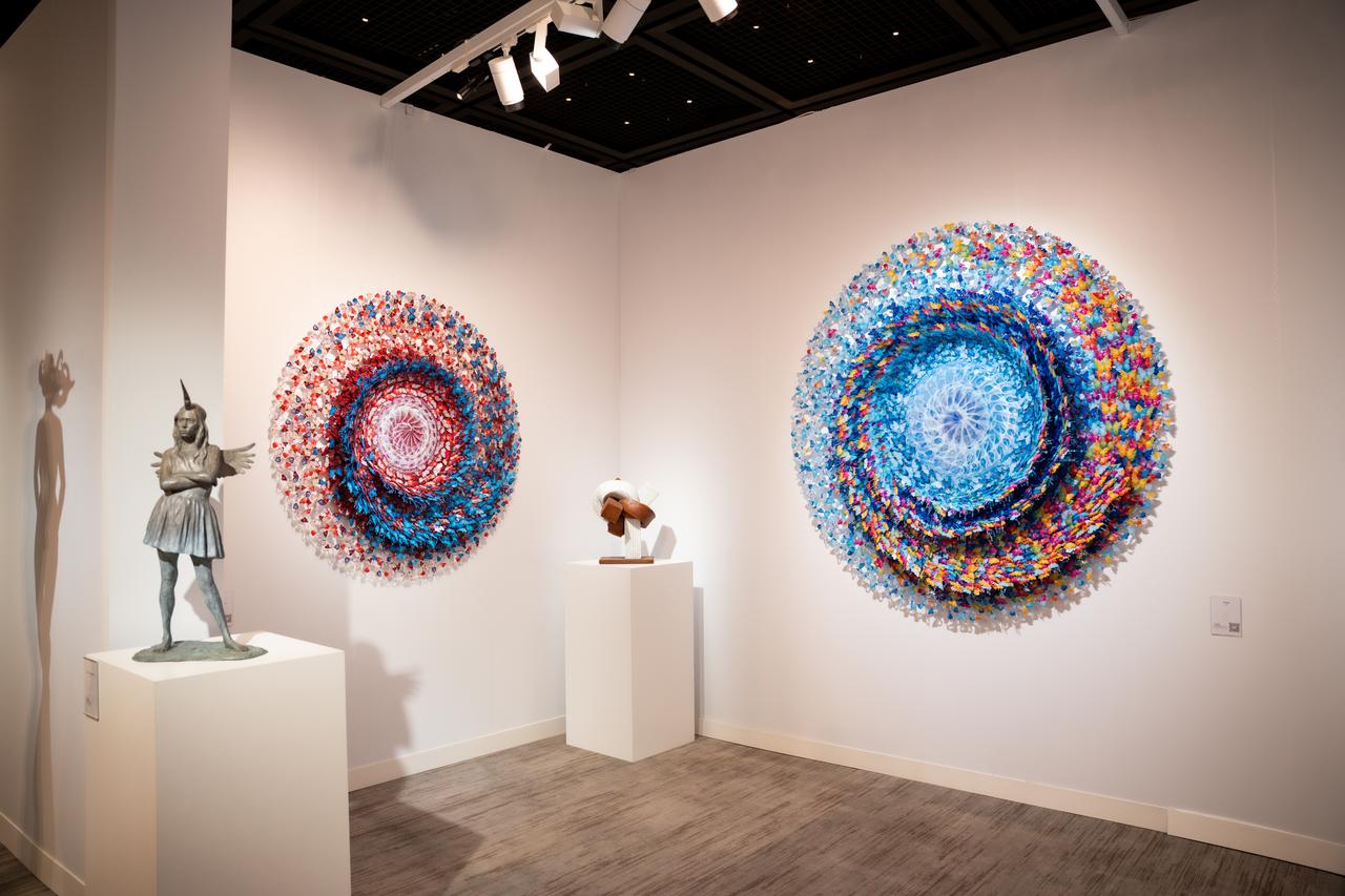 Colorful large-scale installations and sculptures exhibited at Contemporary Istanbul, Sept. 24, 2025. (AA Photo)