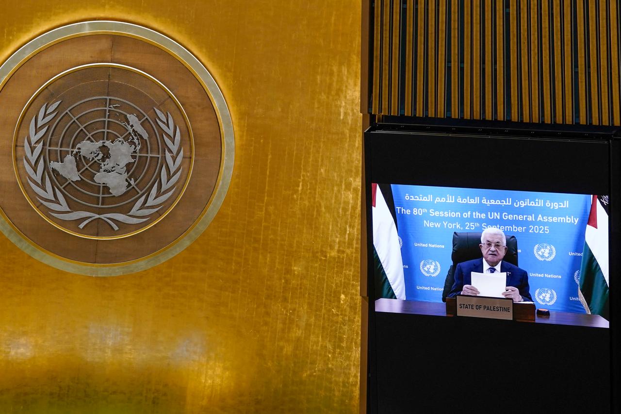 State of Palestine President Mahmud Abbas speaks during the United Nations General Assembly at UN headquarters in New York City, September 25, 2025. (AFP Photo)