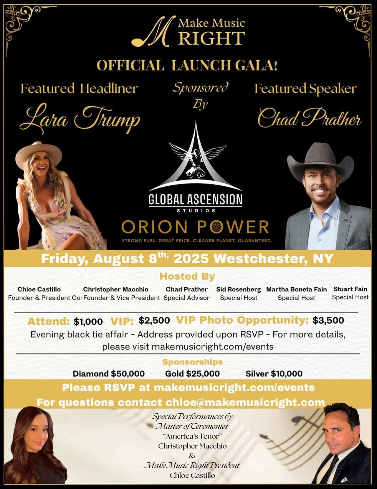 Charity event with tickets starting at $1,000, and photo opportunities with high-profile guests such as Lara Trump sold for $3,500. ( Photo via Instgram / @adriennegraytv )