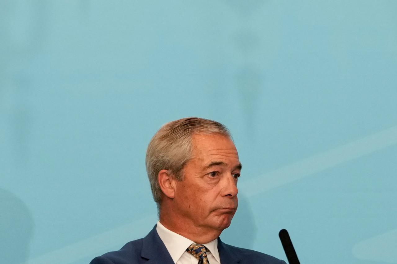 Reform UK leader Nigel Farage pictured at a press conference in London, September 15, 2025. (AFP Photo)
