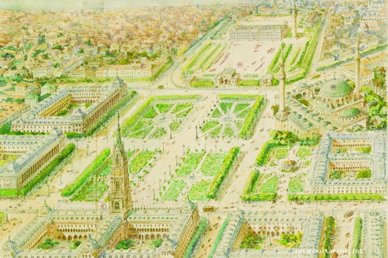 Antoine Bouvard’s Master Plan for Beyazit Square. (Photo via Istanbul University, Rare Books Library, Maps Department)