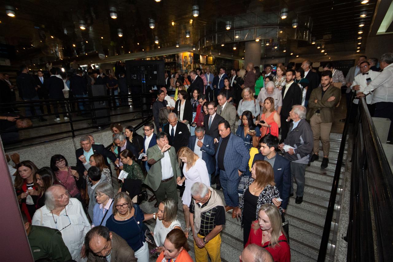 Guests gather at the Trasnocho Cultural Center in Caracas for the opening gala of the 3rd Turkish Film Festival, Sept. 26, 2025. (AA Photo)