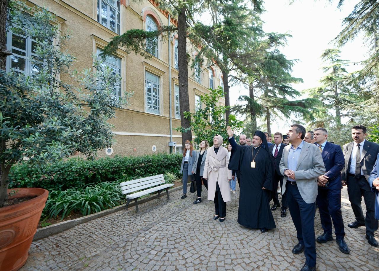 Education Minister Yusuf Tekin visits the Halki Seminary during an official tour of the site, May 28, 2025. (Photo via Ministry of Education)