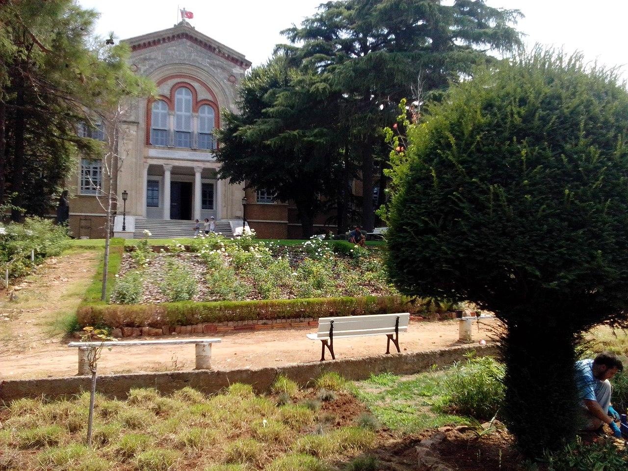 The garden at the entrance of the Halki Seminary on Heybeliada, Istanbul, 2016. (Photo via Wikimedia Commons)