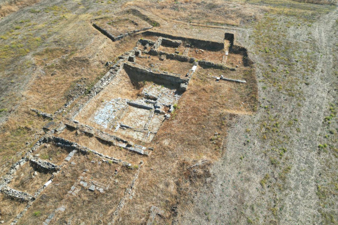 General aerial view of the ruins of Heraion-Teikhos in Tekirdag, Türkiye, Sept. 27, 2025. (AA Photo)