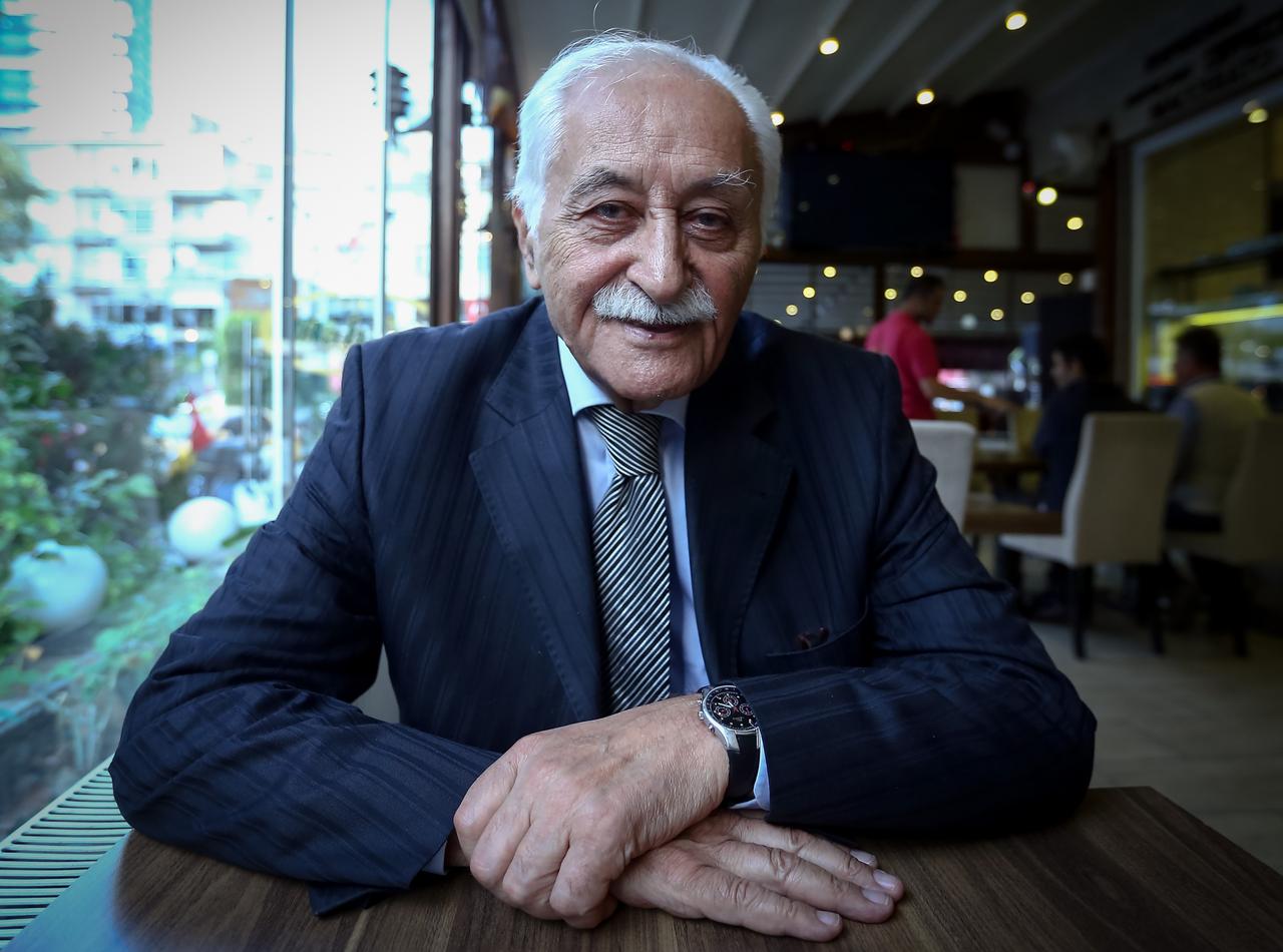 Yavuz Bulent Bakiler, Turkish poet, writer, and journalist, photographed during an interview in Istanbul. (AA Photo)