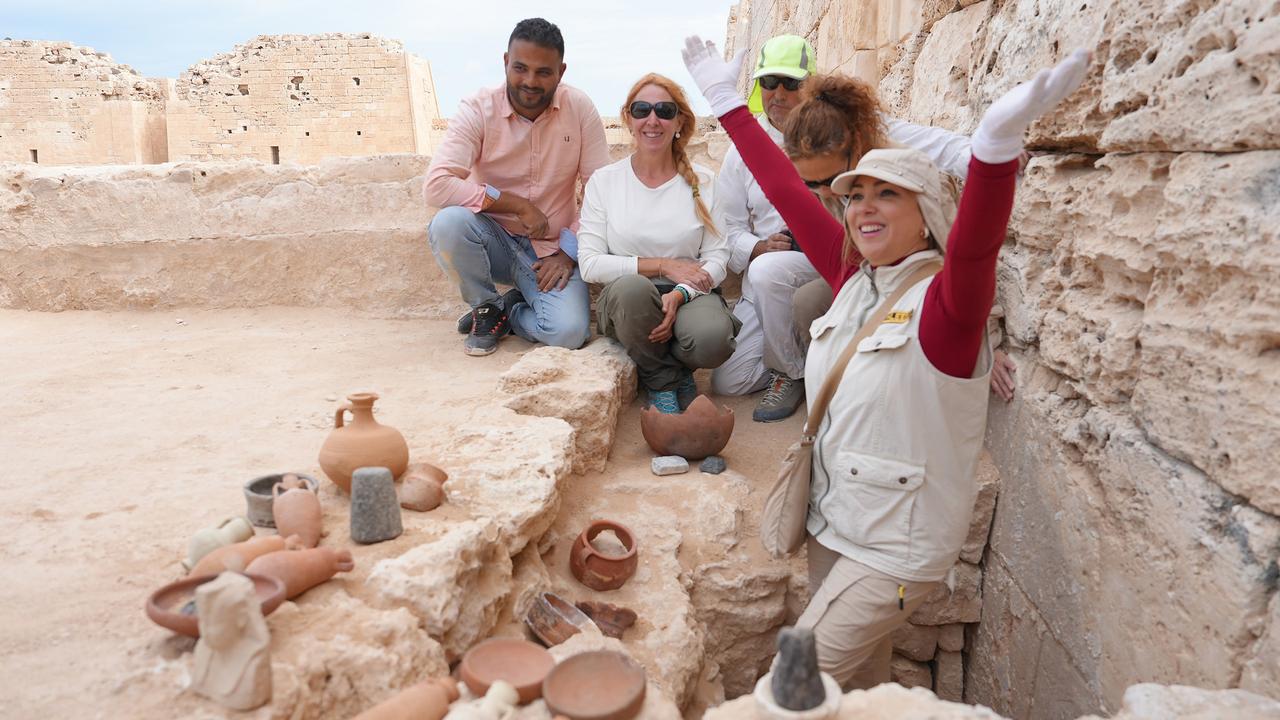 Kathleen Martinez with her team , featured in Cleopatra’s Final Secret TV series, is searching for Cleopatra’s tomb, leading her team offshore to explore a mysterious sunken site. (Photo via National Geographic)