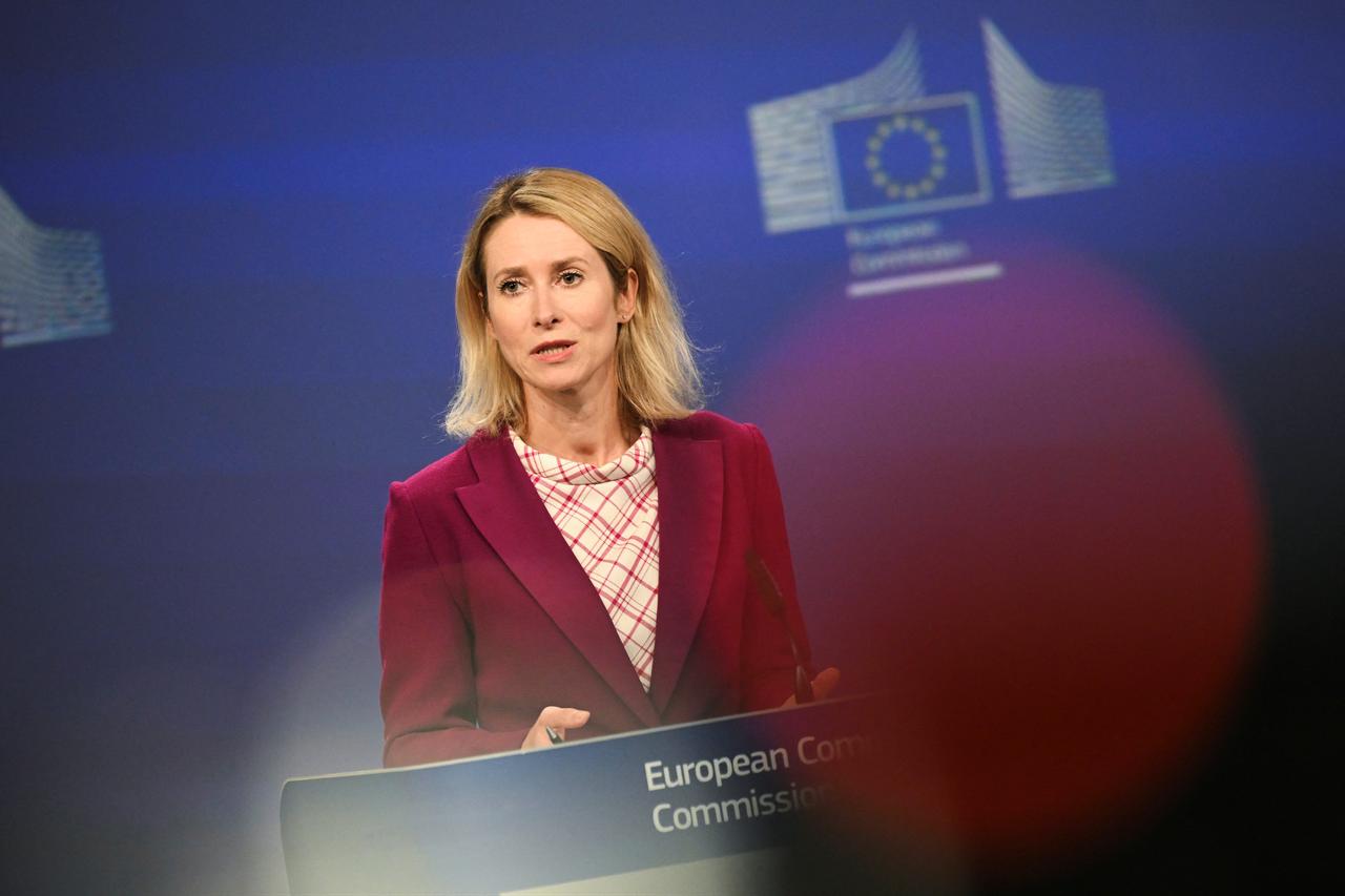 EU High Representative and Vice-President for Foreign Affairs and Security Policy Kaja Kallas speaks during a press conference in Brussels, September 3, 2025. (AFP Photo)