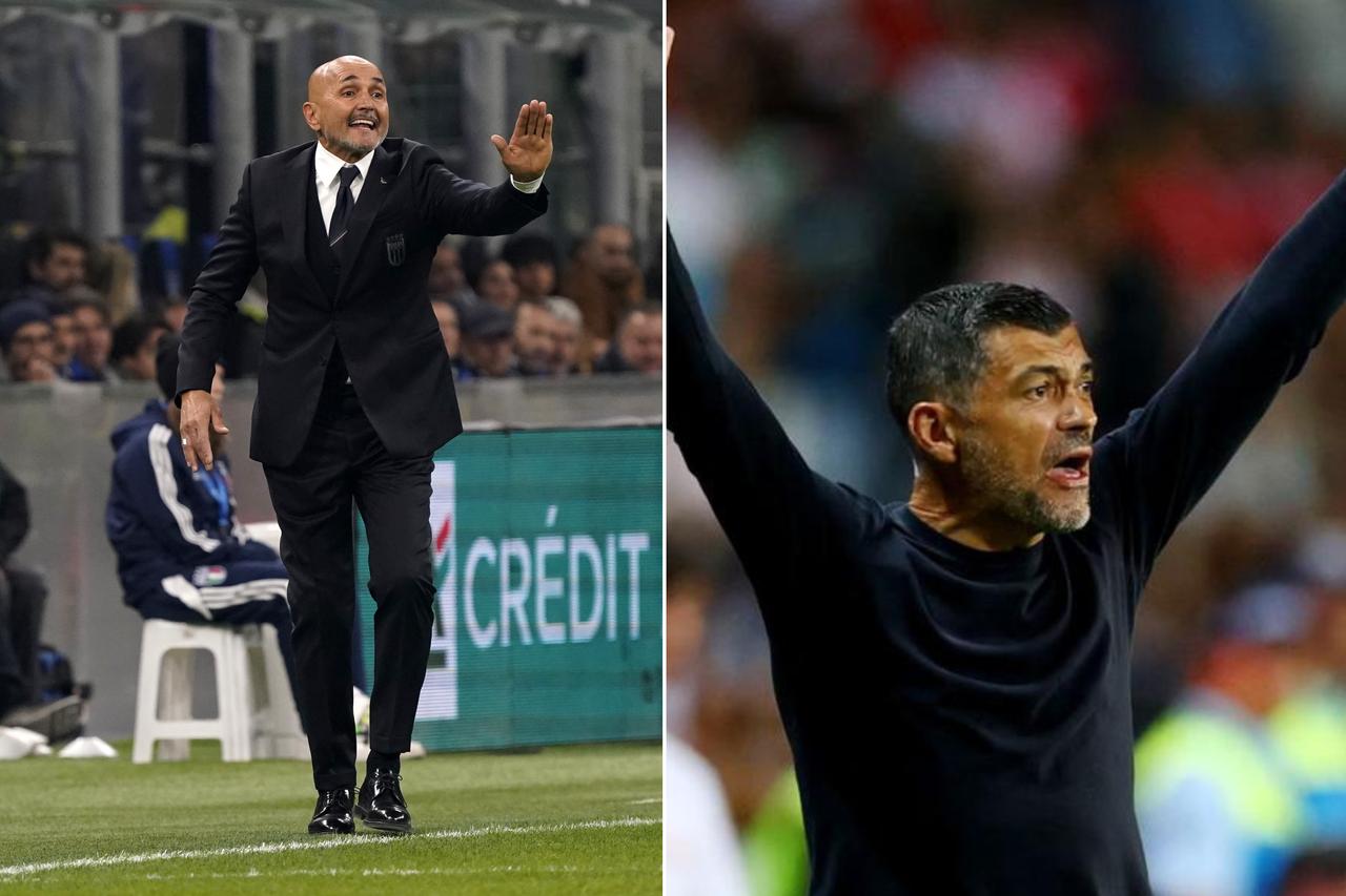 Luciano Spalletti (L) and Sergio Conceicao (R), two managers linked with Fenerbahce’s coaching vacancy. (Photo collage by Türkiye Today team)