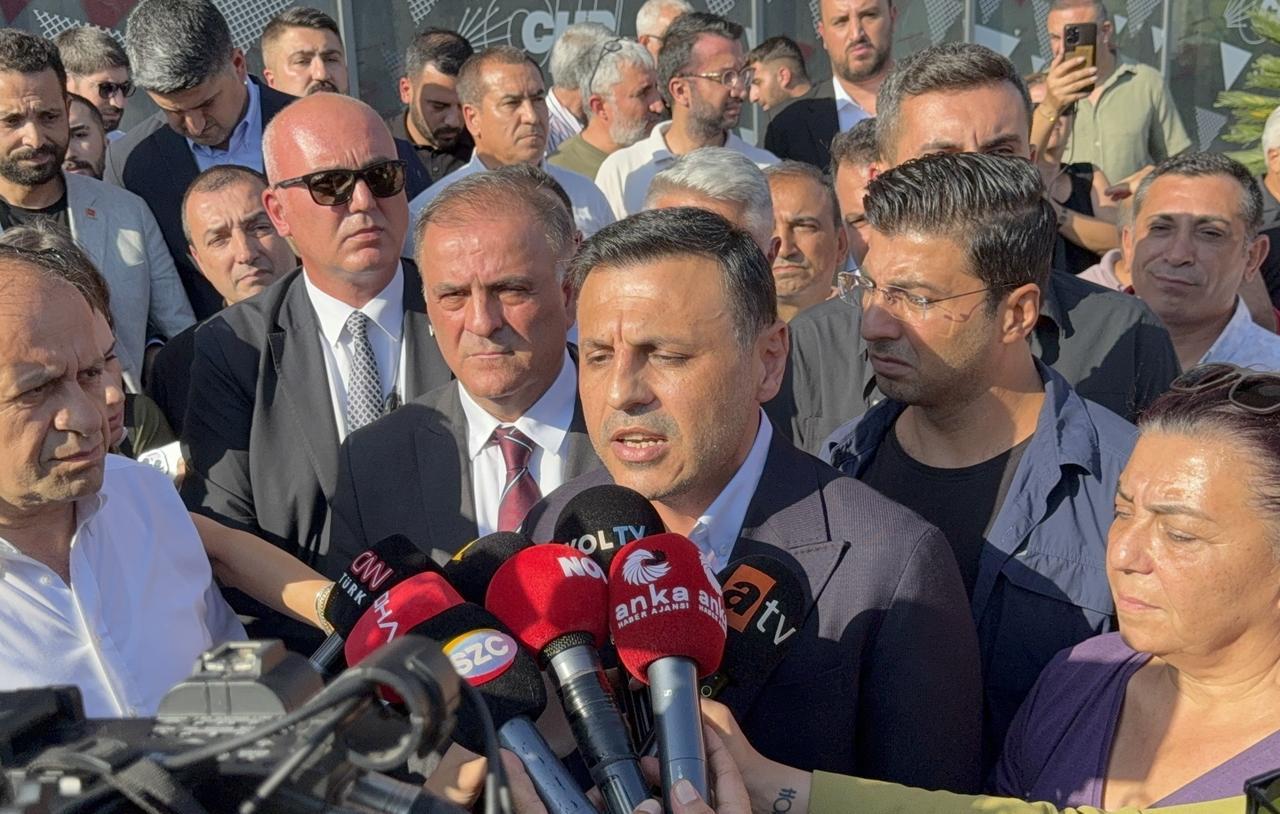 CHP Istanbul Provincial Chairman Ozgur Celik is speaking in Istanbul, Türkiye, September 2, 2025. (AA Photo)