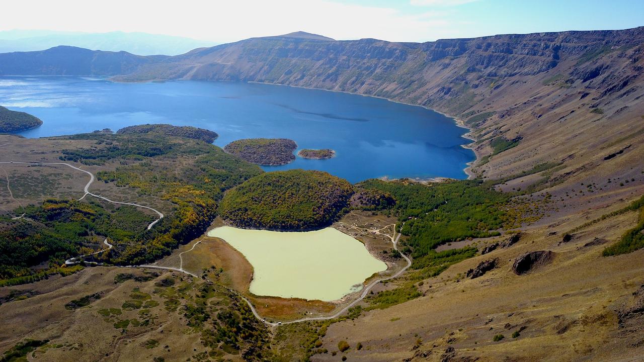 A view of the volcanic Nemrut Caldera in Tatvan, Bitlis, Türkiye, Oct. 15, 2024. (IHA Photo)