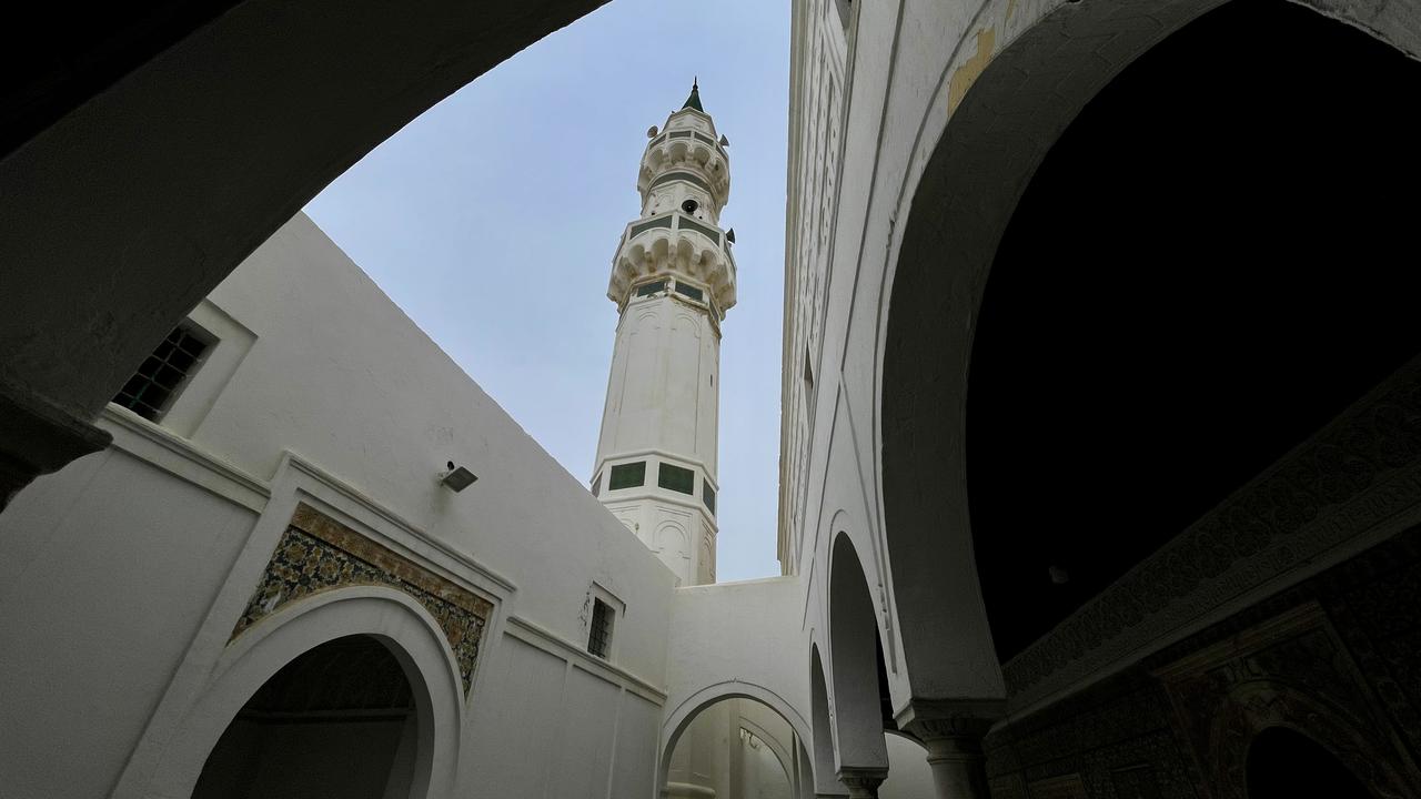 An outside view of the minaret of the Gurgi Mosque, stands as a testament to Ottoman architecture, for two centuries with its tile decorations in Tripoli, Libya, May 12, 2025. (AA Photo)