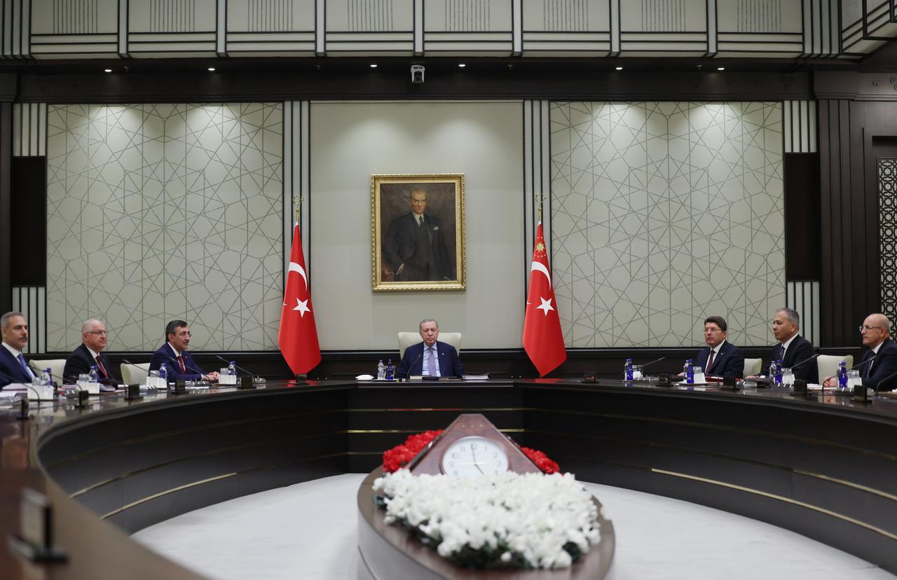 President Erdogan chairs the National Security Council (NSC) meeting at Presidential Complex in Ankara, Türkiye, September 30, 2025. (Photo via Turkish Presidency/Murat Kula)