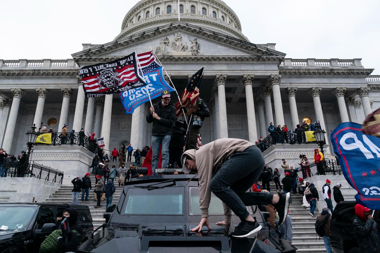 Supporters of U.S. President Donald Trump protest outside the U.S. Capitol in Washington, U.S. on Jan. 6, 2021. (AFP Photo)