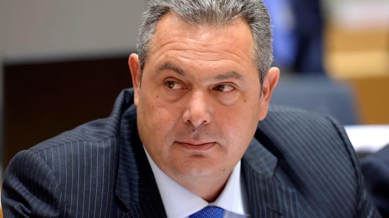 Greek Defence Minister Panos Kammenos faced questions in parliament back in 2017 over a controversial Greek-Saudi arms sale, Anthens, Greece, November 27, 2017. (AFP Photo)