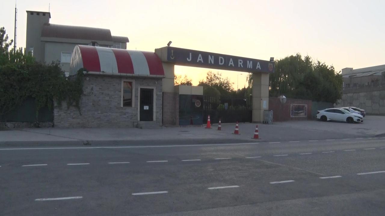 A gendarmerie station stands next to the restaurant in Cekmekoy where prosecutor Ercan Kayhan was killed, raising questions over local security, Istanbul, Türkiye, September 4, 2025. (IHA Photo)