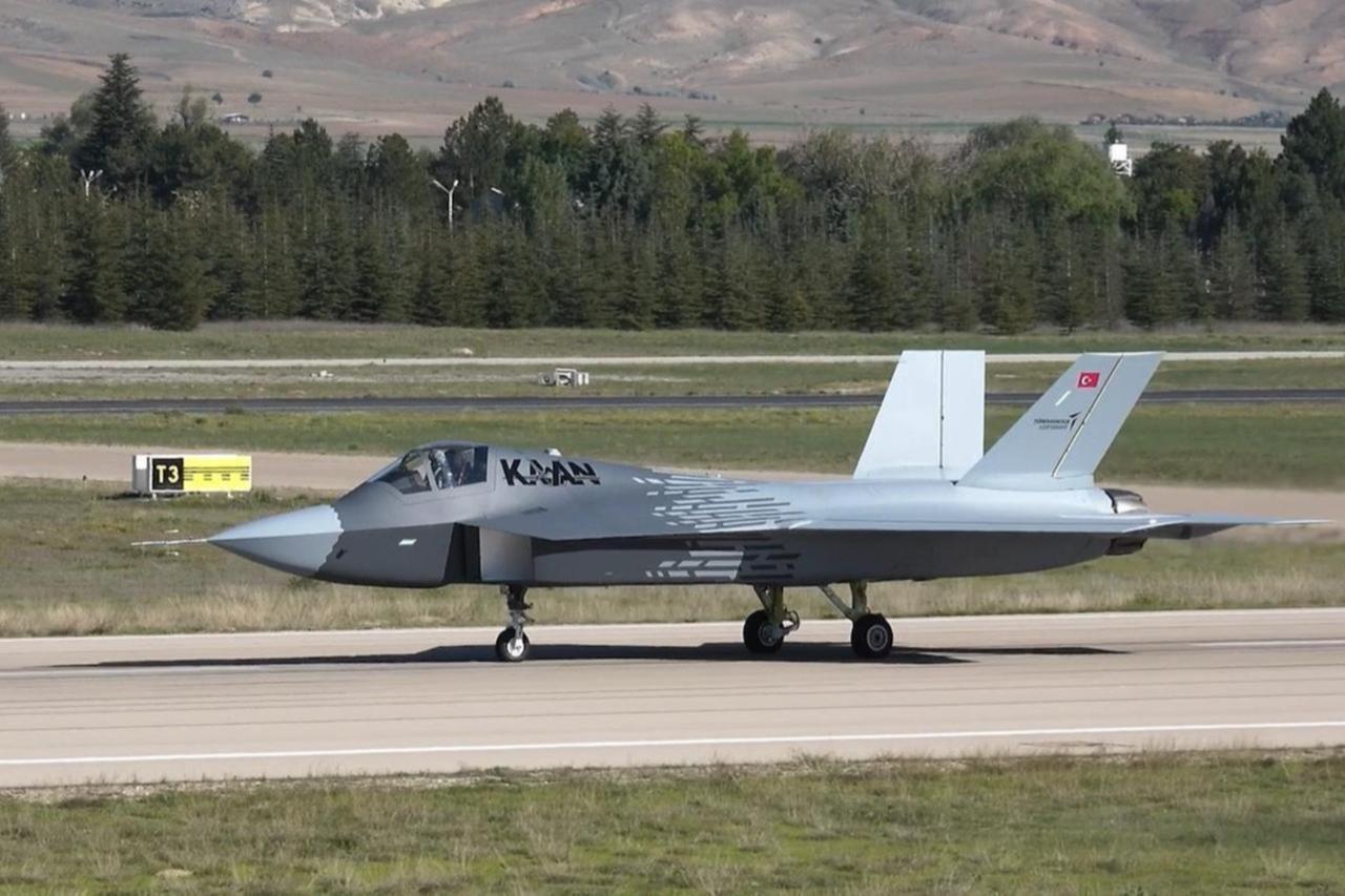 The second flight of the national combat aircraft KAAN was carried out successfully in Ankara, Türkiye, May 6, 2024. (Photo via Turkish Defence Industries Presidency)