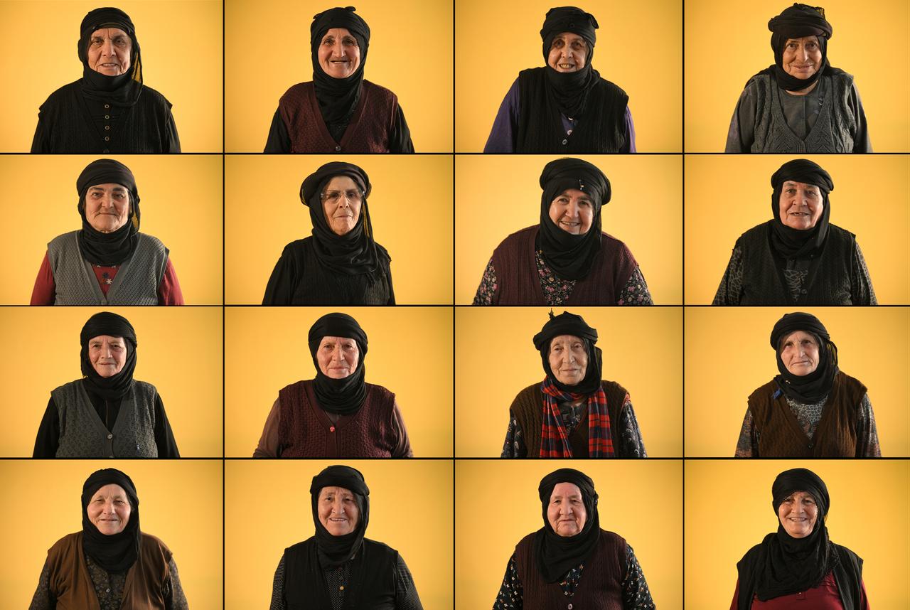 Elderly women of Palas Neighborhood, Sarıoglan district, display their traditional head-wrapping styles, preserving a centuries-old cultural practice. Kayseri, Türkiye, September 4, 2025. (AA Photo)